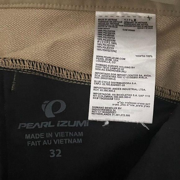 Men's Tan Pearl Izumi Commuter chinos 32W - Picture 5 of 11
